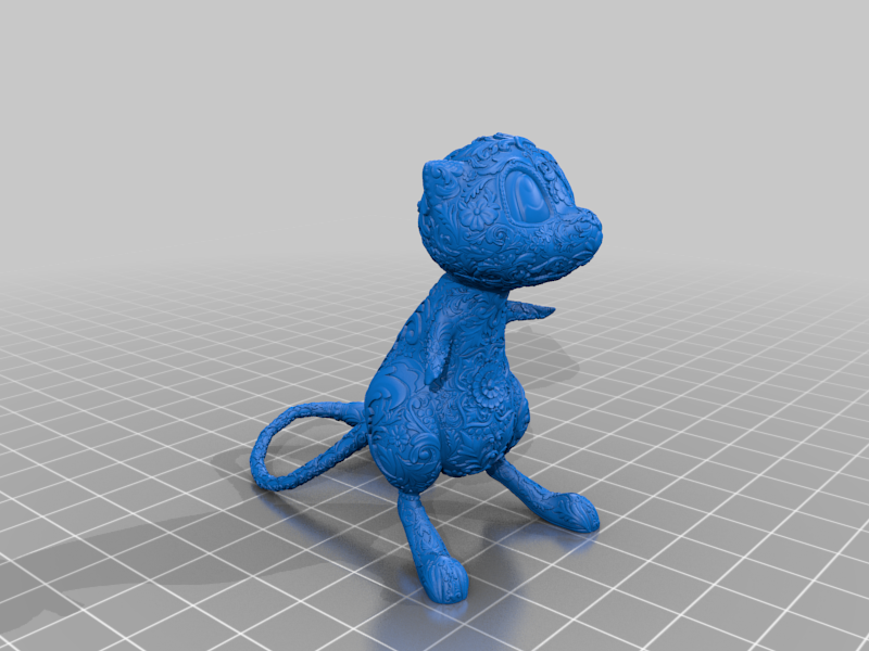 STL file 151- Mew Pokemon Figure・3D printer design to download・Cults