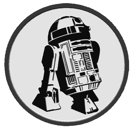 Miniatura 2 do modelo 3D R2-D2 coasters