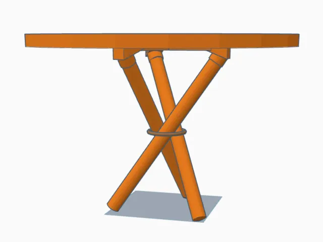 3 crossed legs table