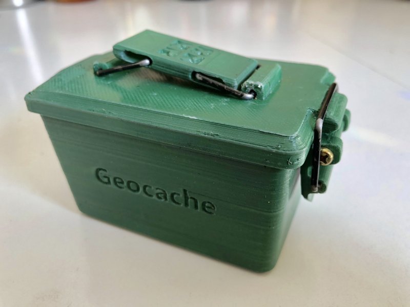 Cache-branded mini ammo can