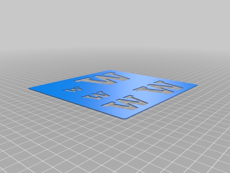 Miniatura 3 do modelo 3D W stencils
