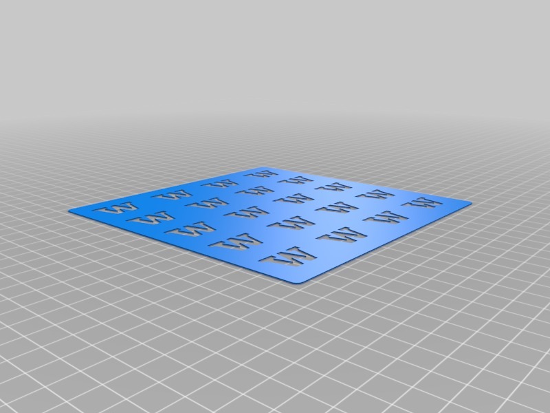 Miniatura 4 do modelo 3D W stencils