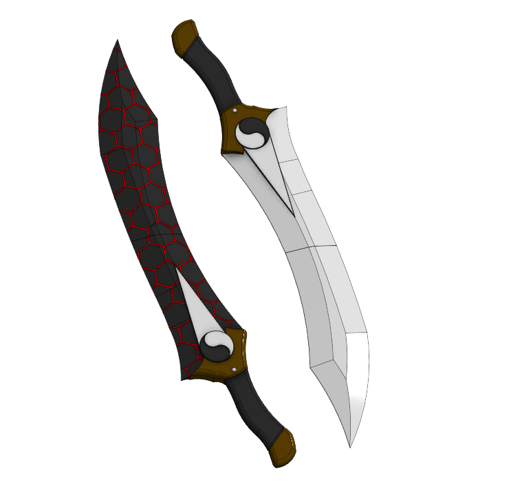 Kanshou and Bakuya(fate Stay Knight) 3D model by ReProps