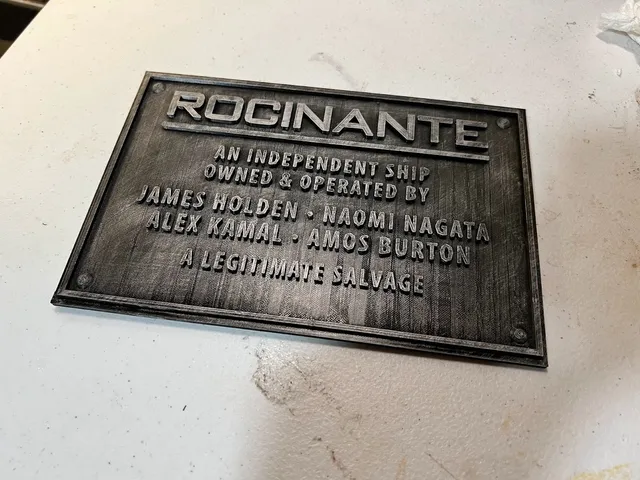 Rocinante - A Legitimate Salvage Plaque