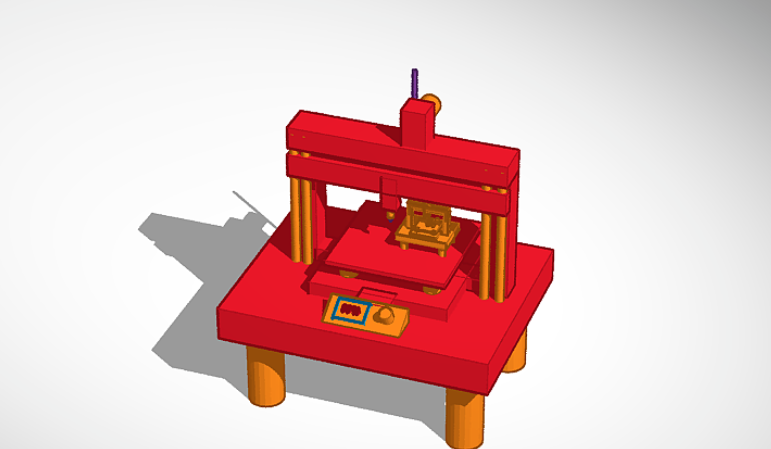 A table with a 3d printer printing a table with a 3d printer printing ...