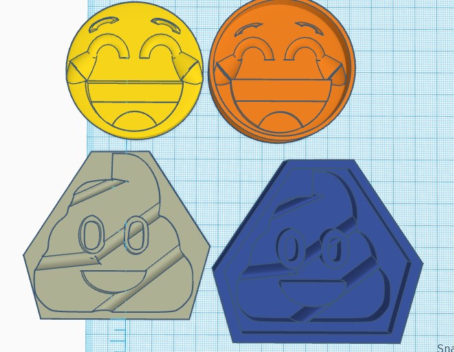 Poo and Tears of Joy Emoji molds