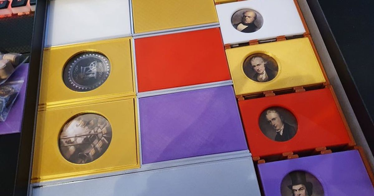 Brass Birmingham Insert and tokens by SenpaiCZ Download free STL