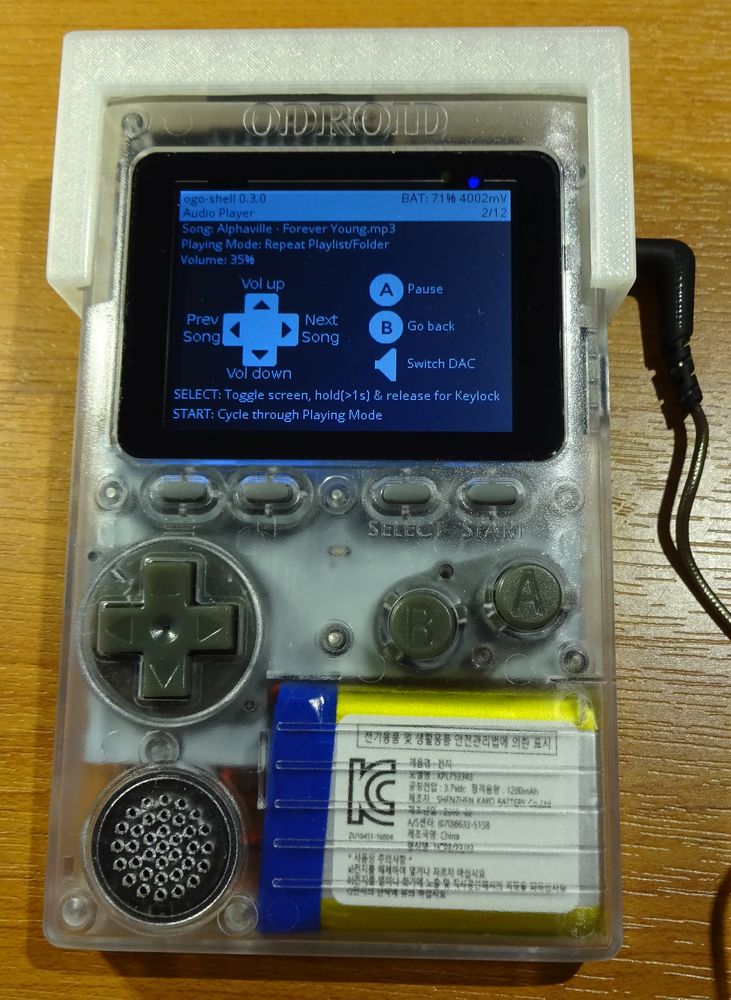 Gehäuse für die Kopfhöreranschluss-Elektronik für einen ODROID-Go