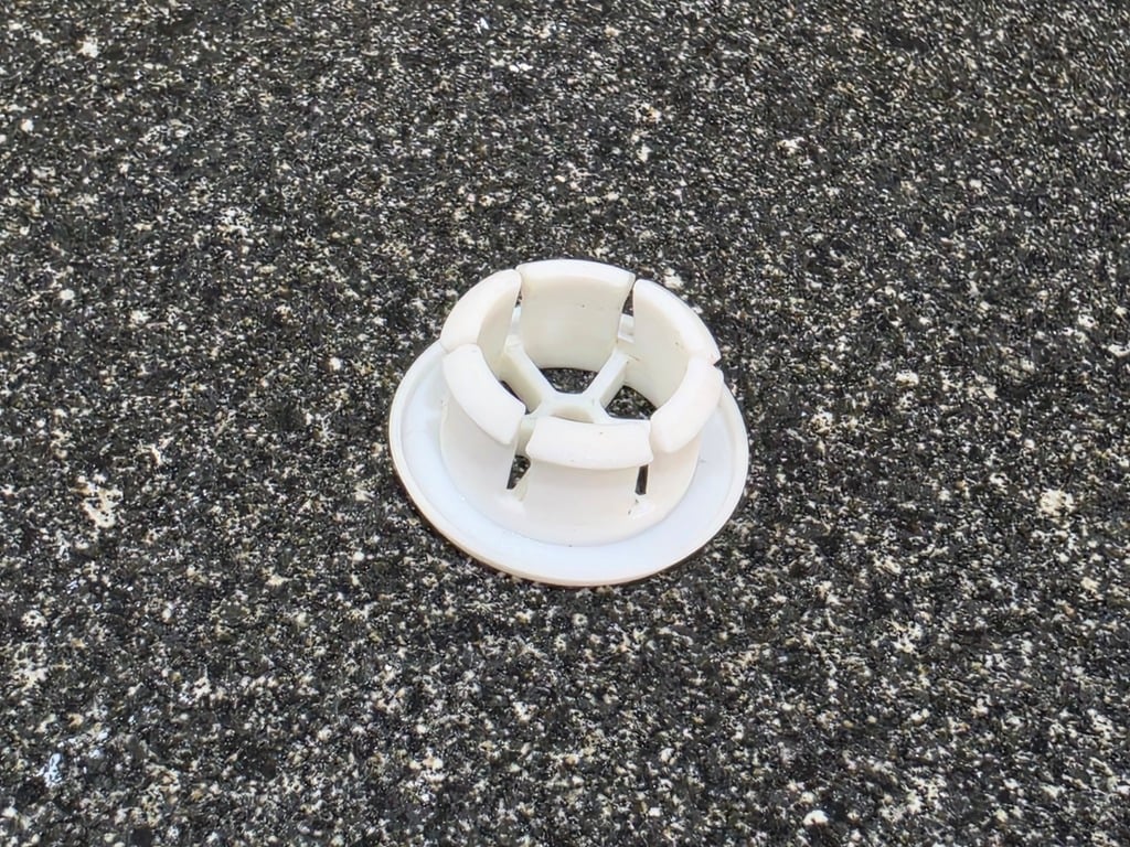 Sink overflow and drain cover 3D model