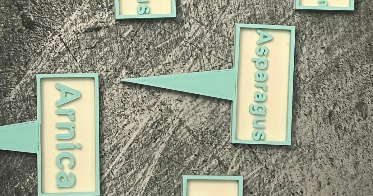 Garden Plant Identification Stakes by Cotharyus Download free STL