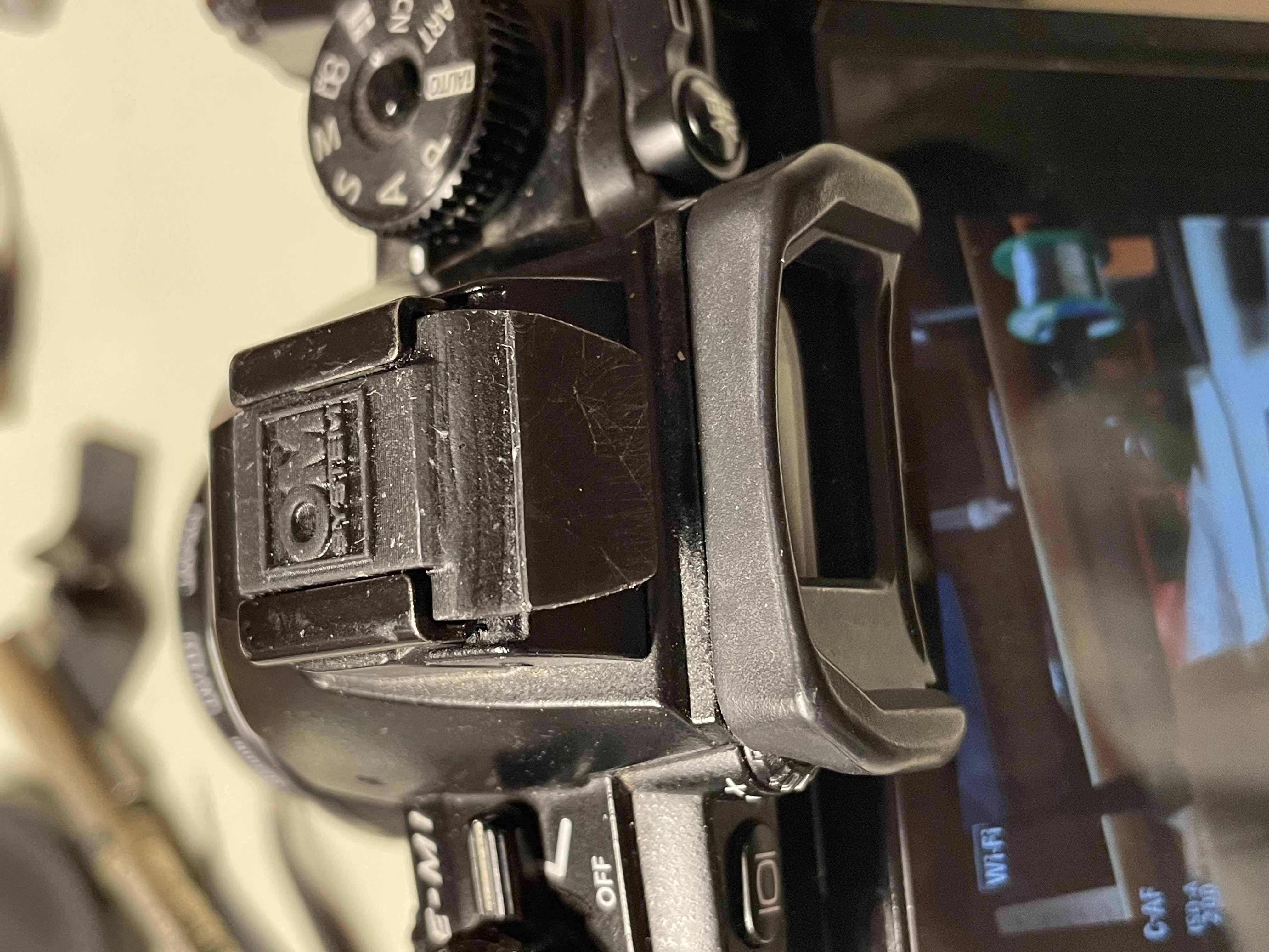 Olympus HotShoe with new OM Systems Logo