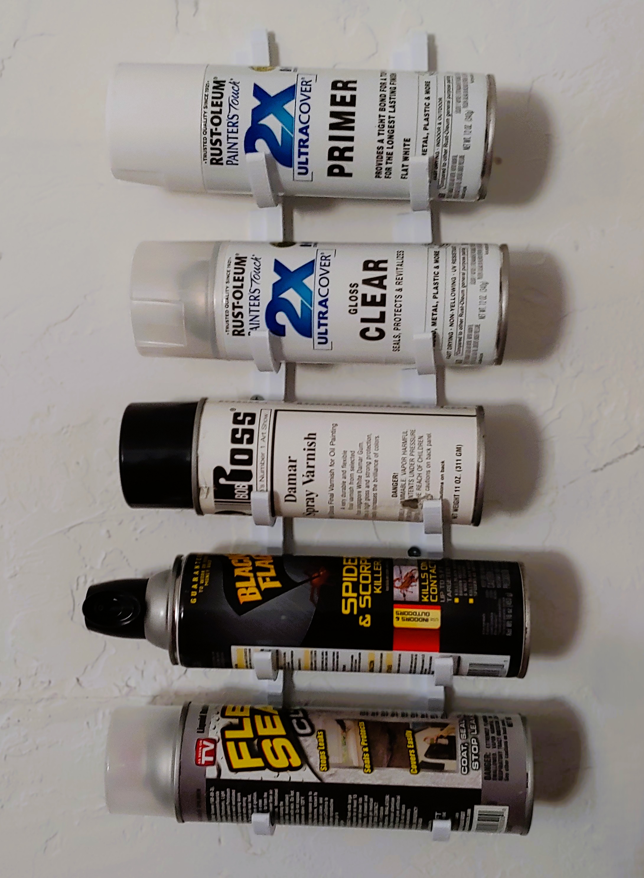 Wall Mounted interlinking Spray Can Holder