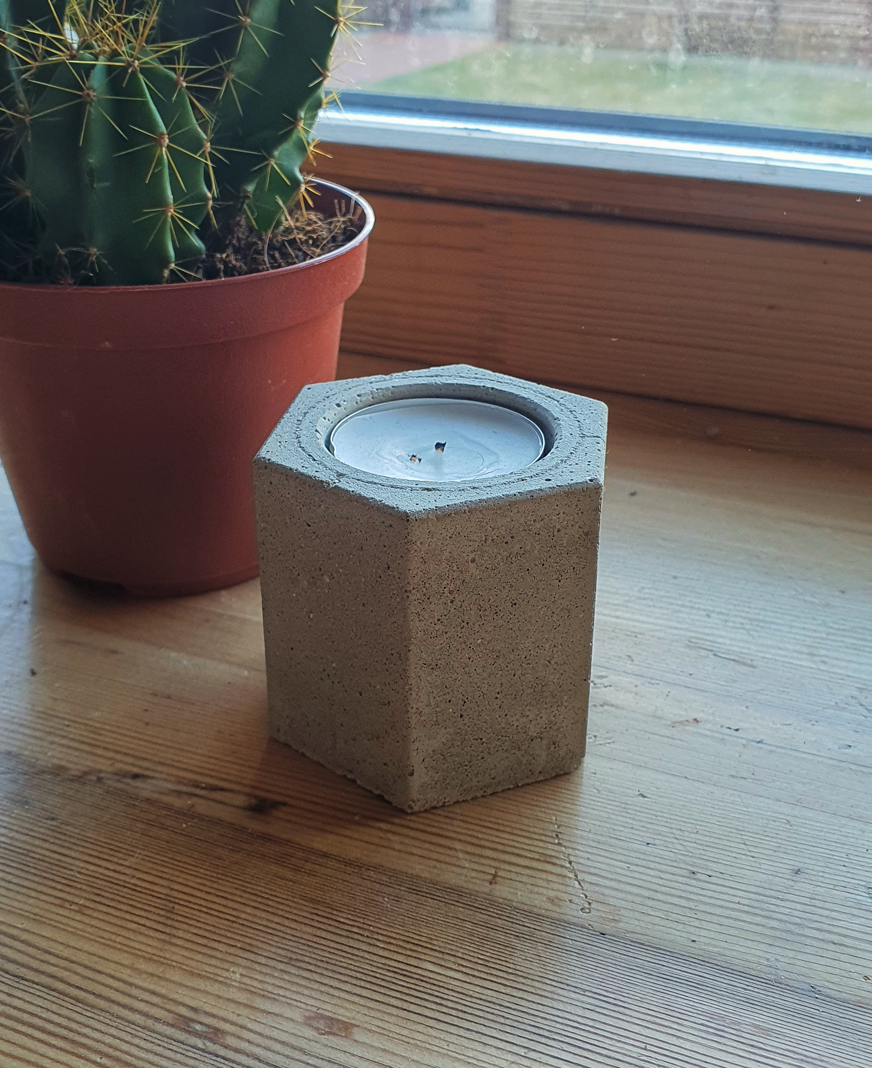 Hexagonal tealight holder mold