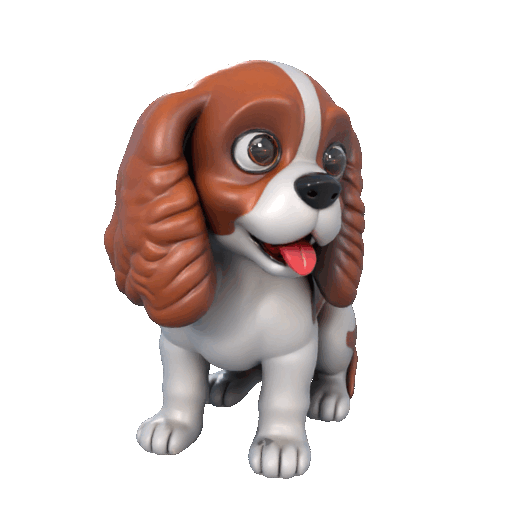 Cavalier King Charles Spaniel Figurine – 3D Printable Dog Model