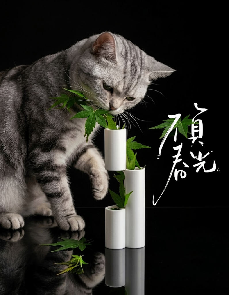 Miniatura 2 do modelo 3D 爱心花瓶！这只花瓶和猫猫适配度满分