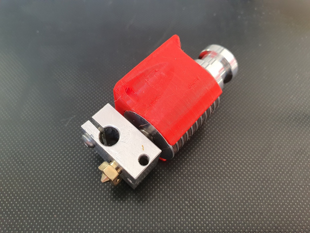 V6 Dragon Hotend Fan Shroud with Heater Cable Clearance