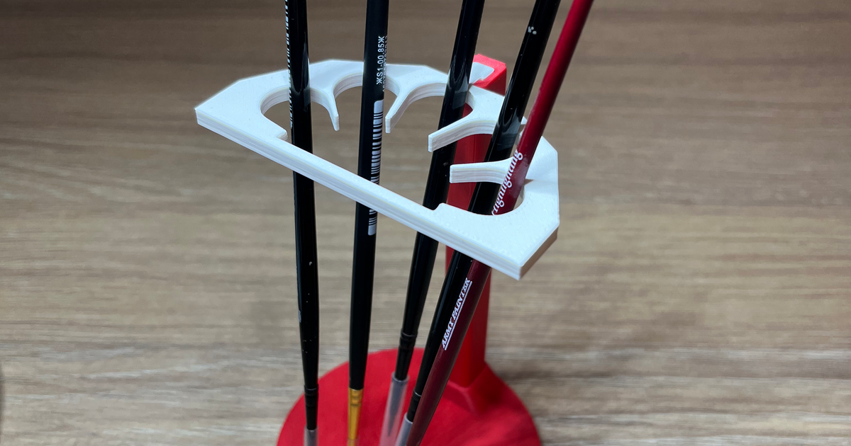 Paint brush stand by izibda Download free STL model
