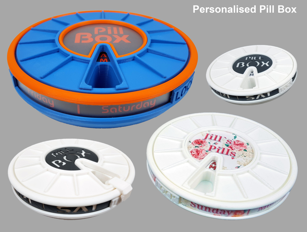 Pill Box with AM PM Apertures V3 - It's Personal!