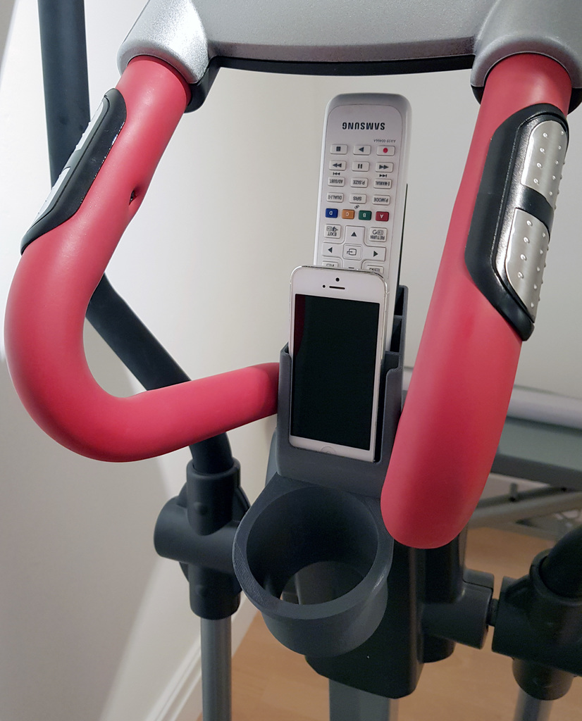 Water Bottle, TV Remote & Small Mobile Holder for Cross Trainer