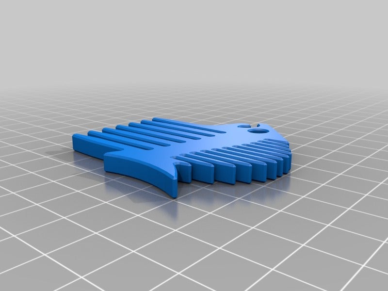 Miniatura 2 do modelo 3D Fish-shaped beard comb