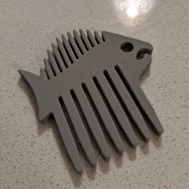Miniatura 3 do modelo 3D Fish-shaped beard comb