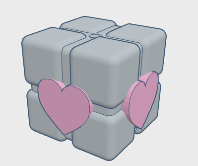 Portal: Weighted Companion Cube (scuffed edition)