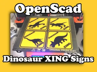 OpenScad Dinosaur XING signs by iqless | Download free STL model ...