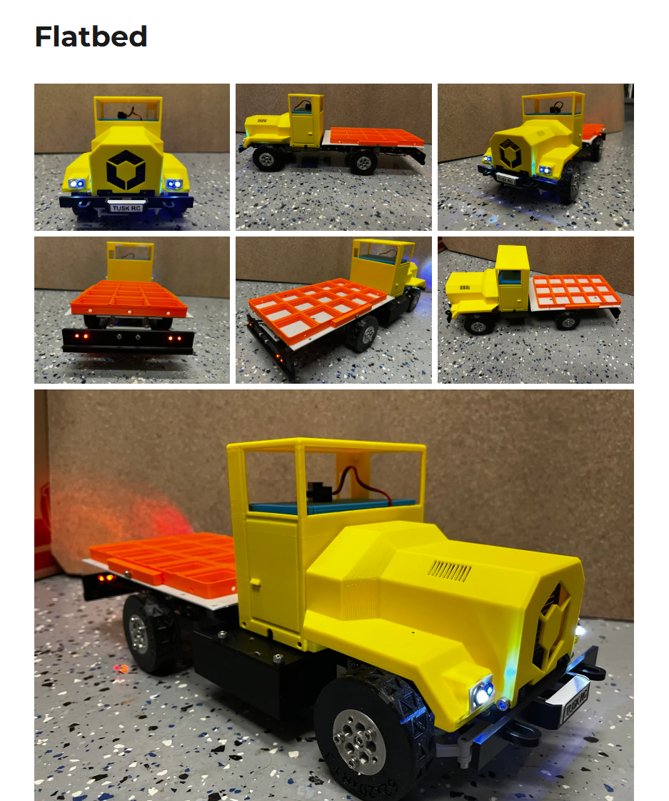 Flatbed for Tusk RC Truck