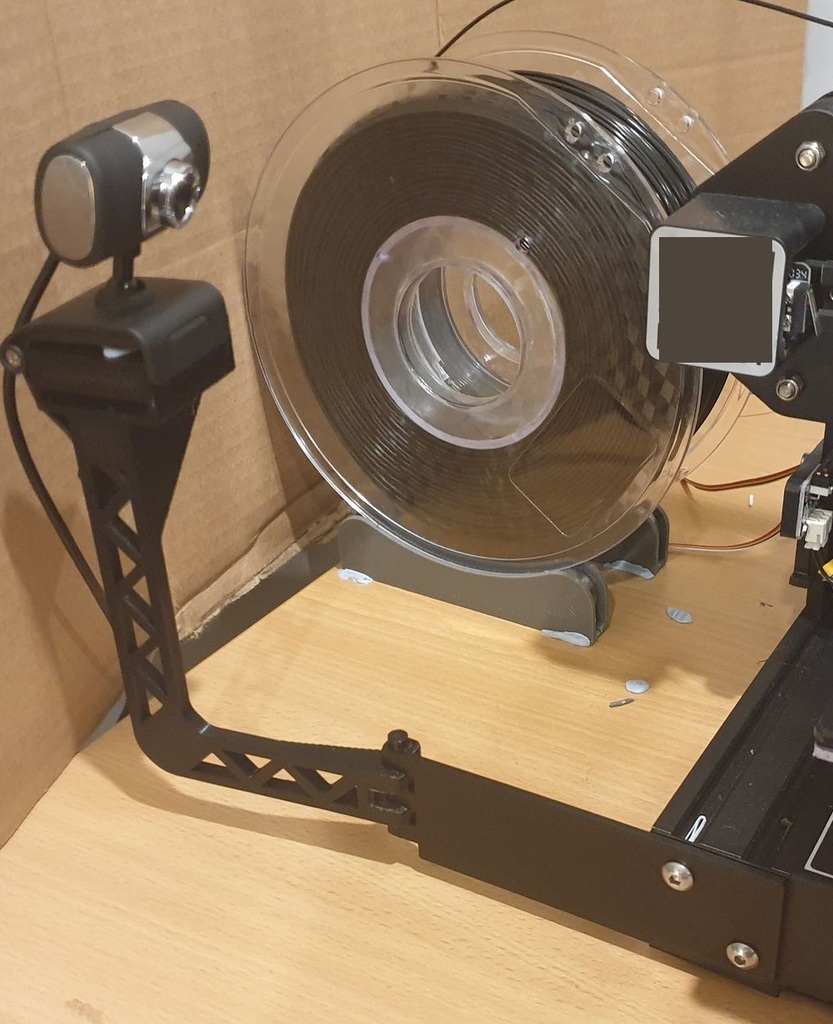 Longer base for aallensd's Ender 3 Webcam Mount