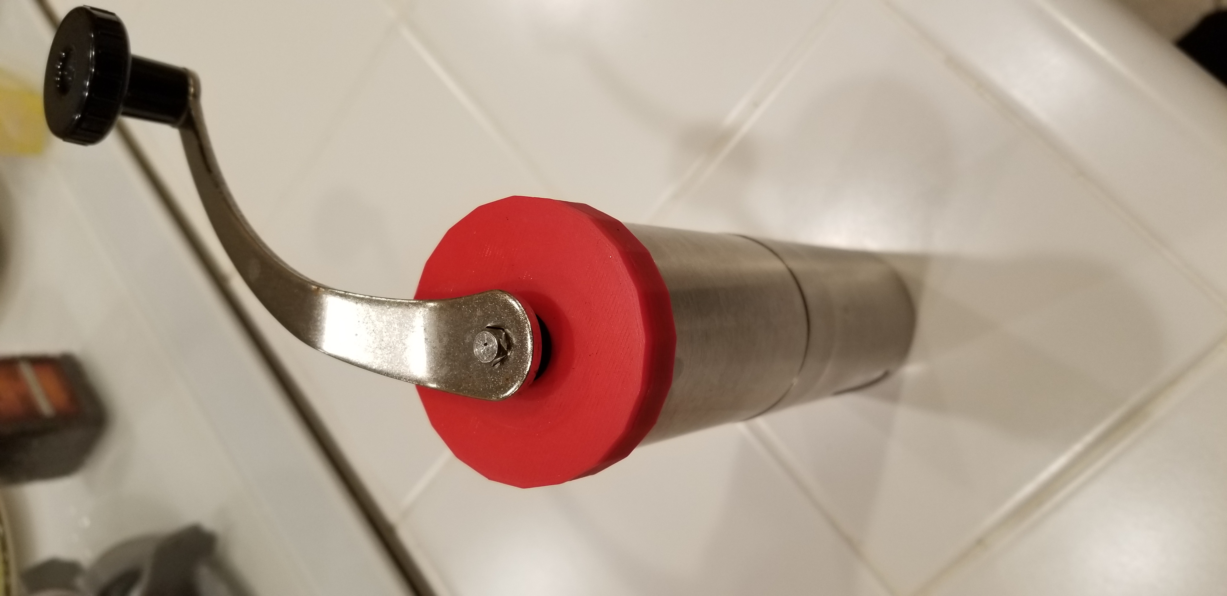 Hand burr grinder lid by Calzonian Download free STL model