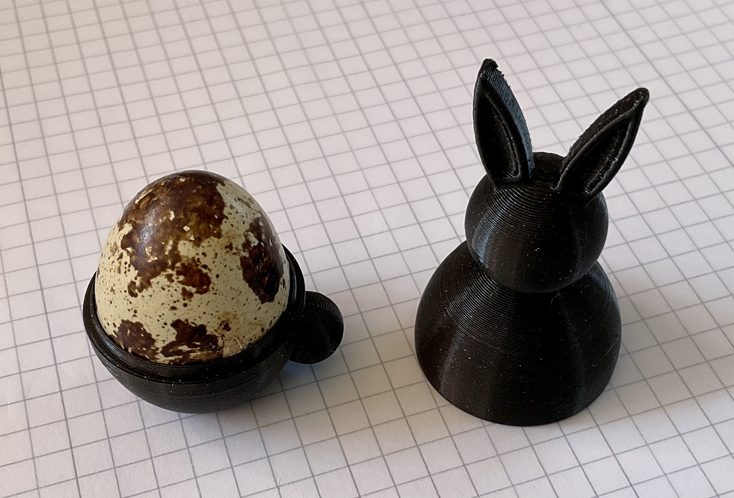 Easter bunny for quail eggs