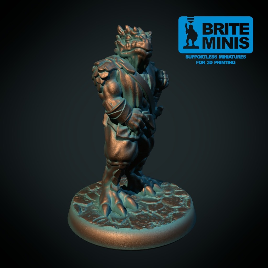 Dragonborn 28mm (supportless, FDM friendly) 3D model thumbnail