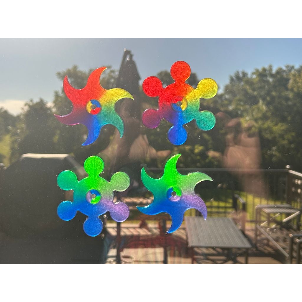 Rainbow Stained Glass Fidget Spinners - (Bambu AMS)