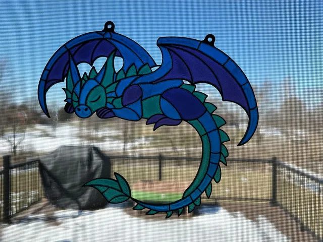 Stained Glass Sleeping Dragon (Bambu AMS)