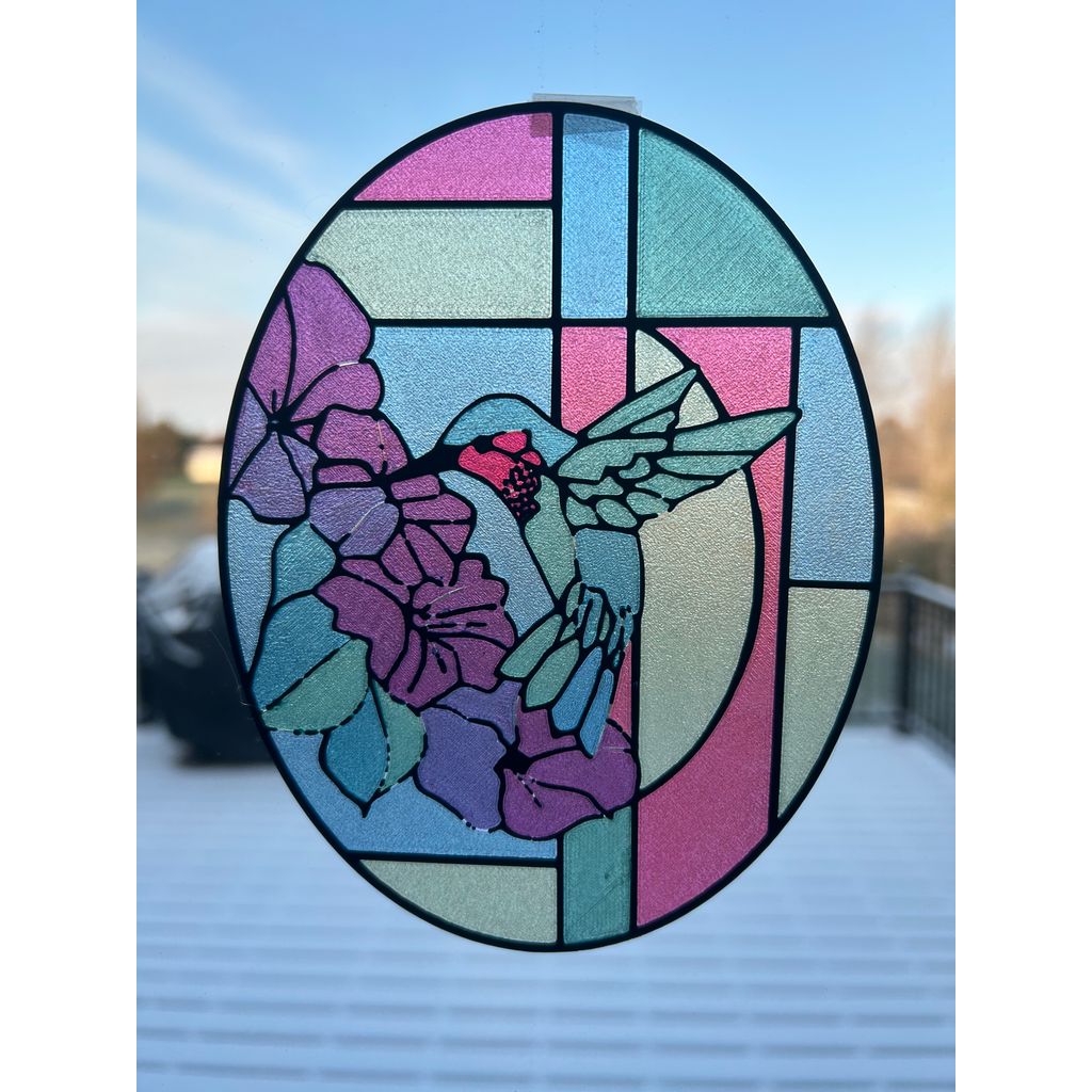 Stained Glass Hummingbird - (Bambu AMS Print)