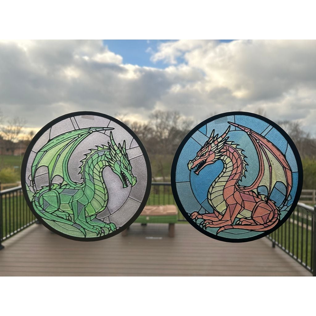 Stained Glass Dragon - (Bambu AMS Print)