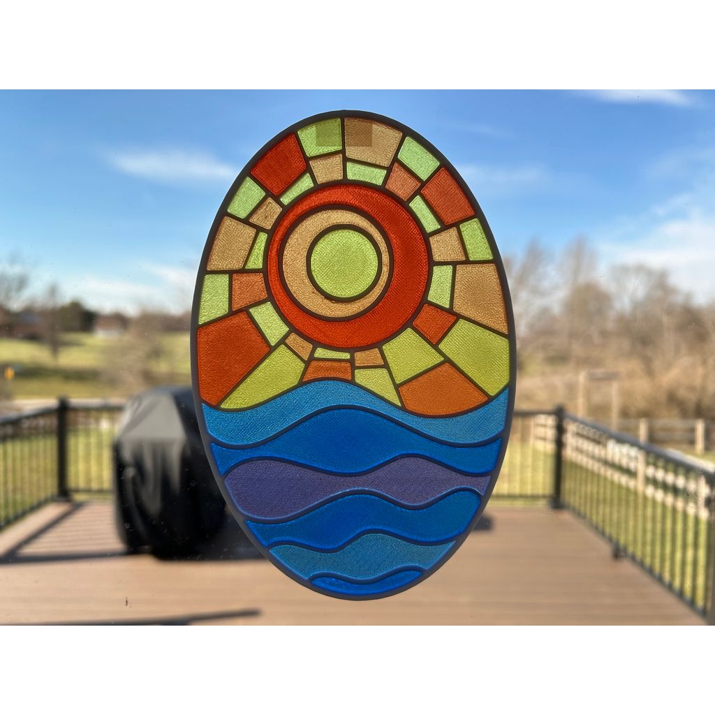 Stained Glass Sun - (Bambu AMS Print)