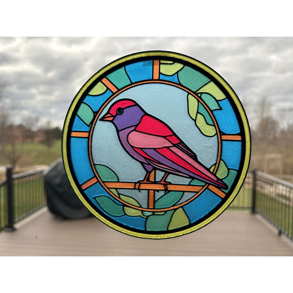 Stained Glass Bird - (Bambu AMS Print)