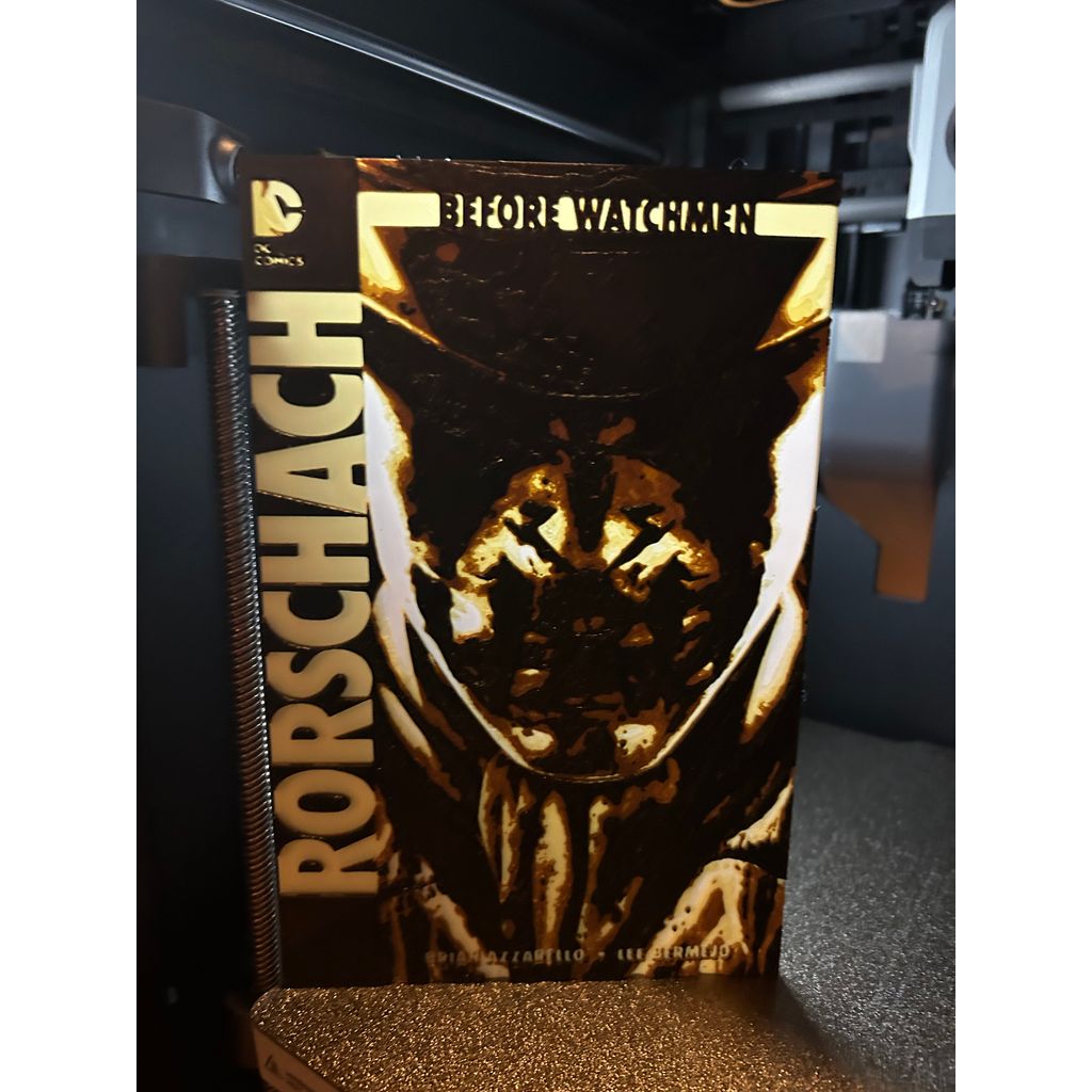 Comic Book Lithophane - Rorschach (4 Color)
