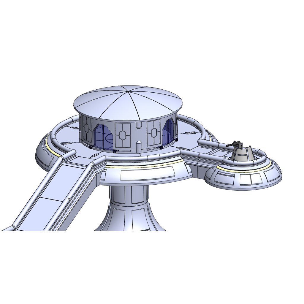 Sci-Fi Platform Building with Doors — miniatura 4