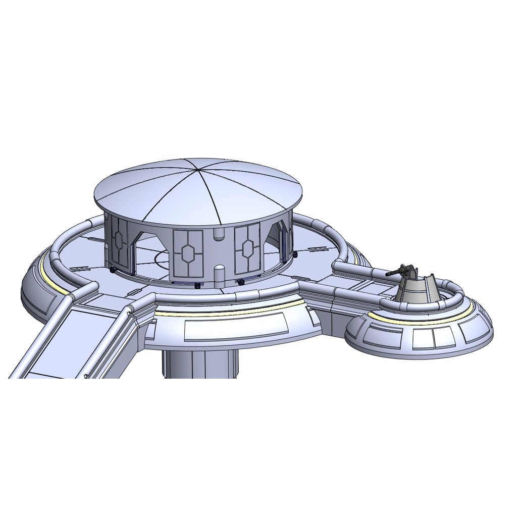 Sci-Fi Platform Building with Doors — miniatura 5