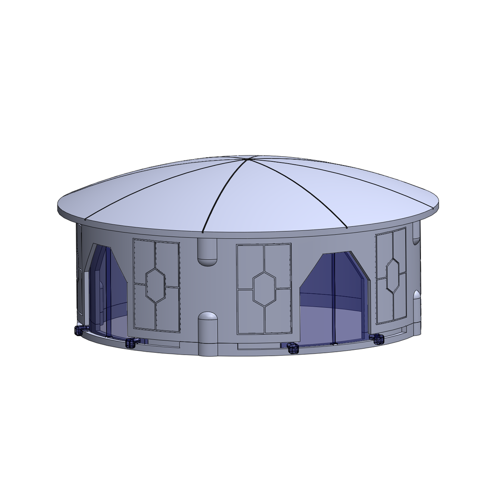Sci-Fi Platform Building with Doors — miniatura 6