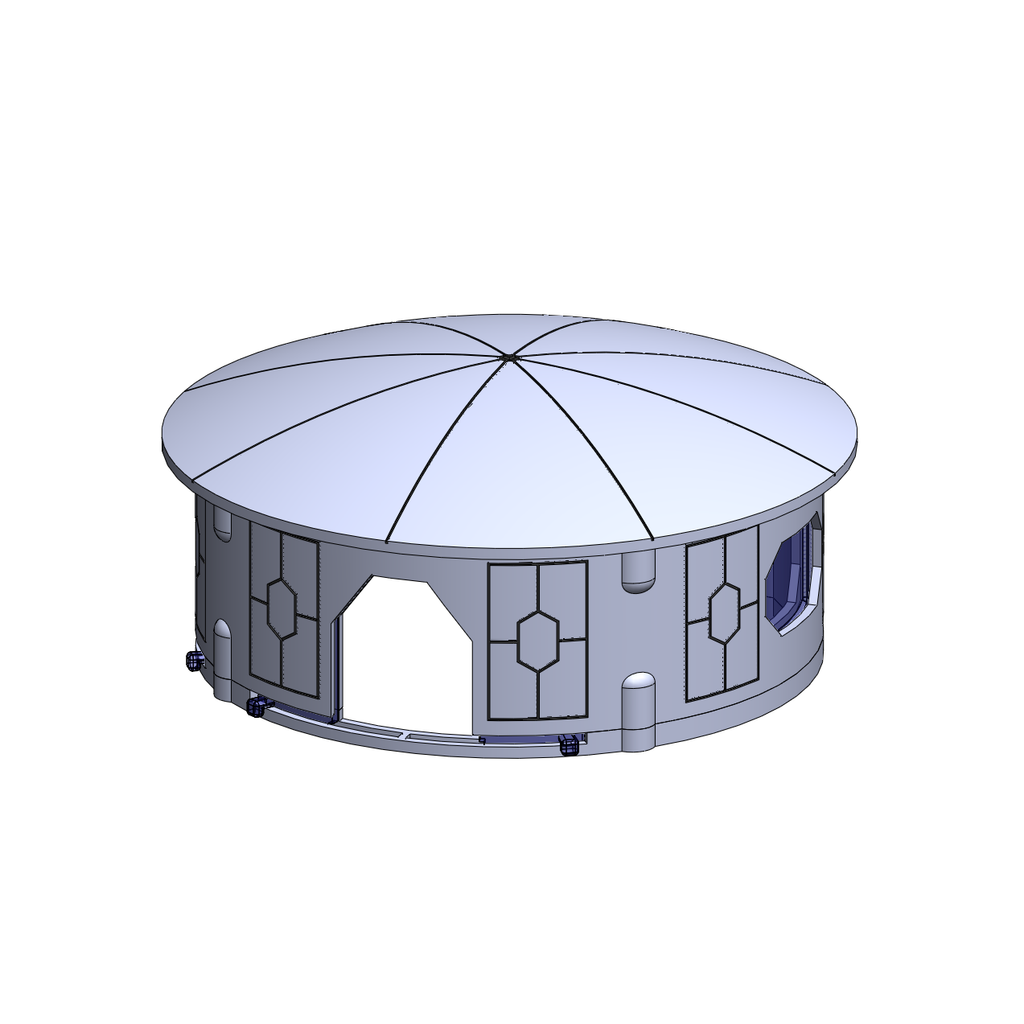 Sci-Fi Platform Building with Doors — miniatura 7