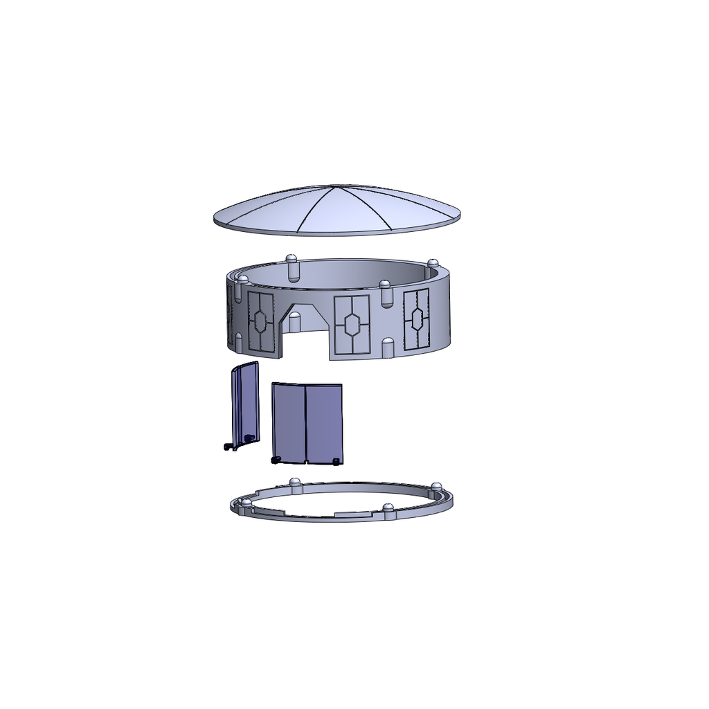 Sci-Fi Platform Building with Doors — miniatura 8
