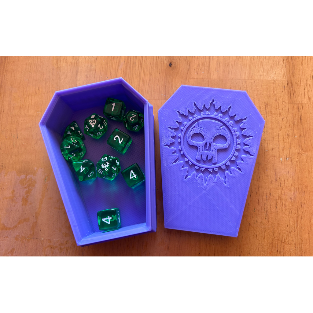 Coffin Dice Box with Lid (Extra Large)