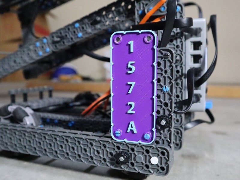 VEX Robotics IQ License Plate
