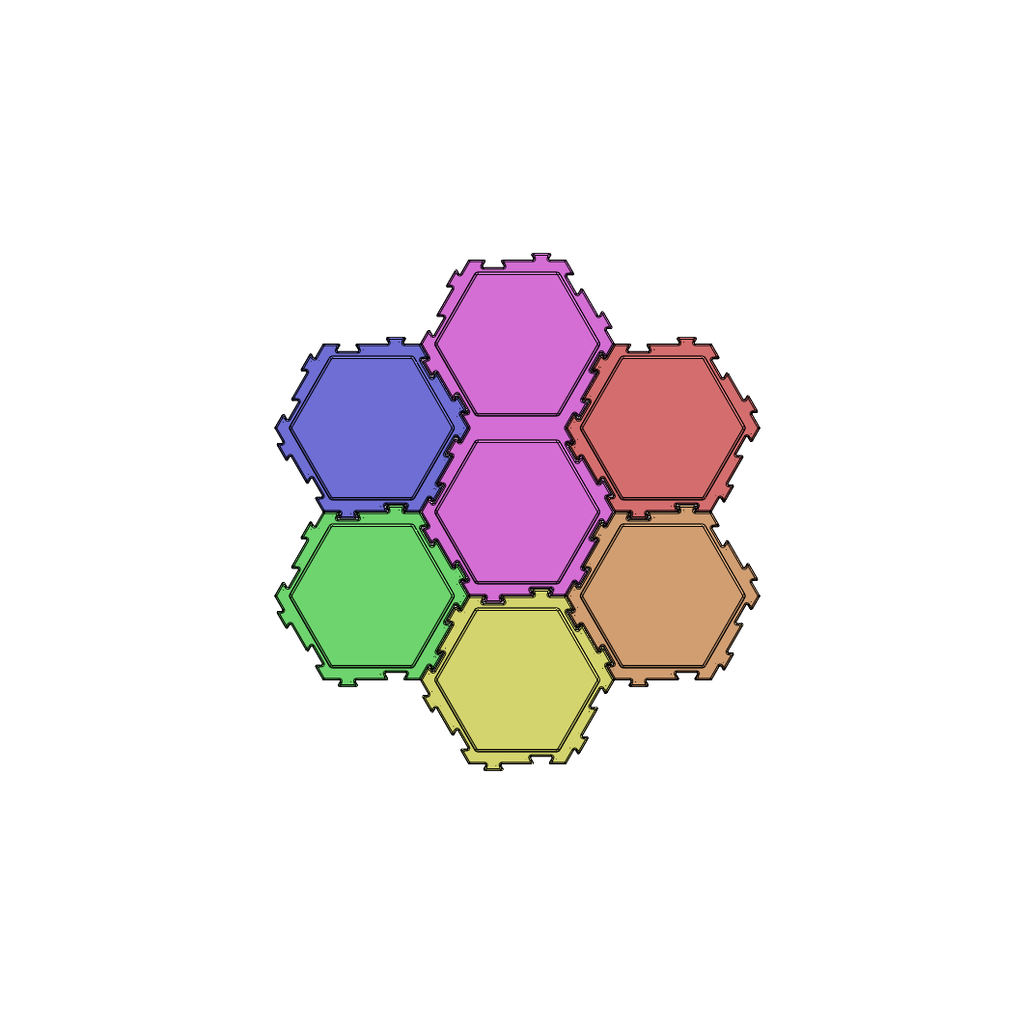 Miniatura 4 do modelo 3D Interlocking Hex Terrain - Plain
