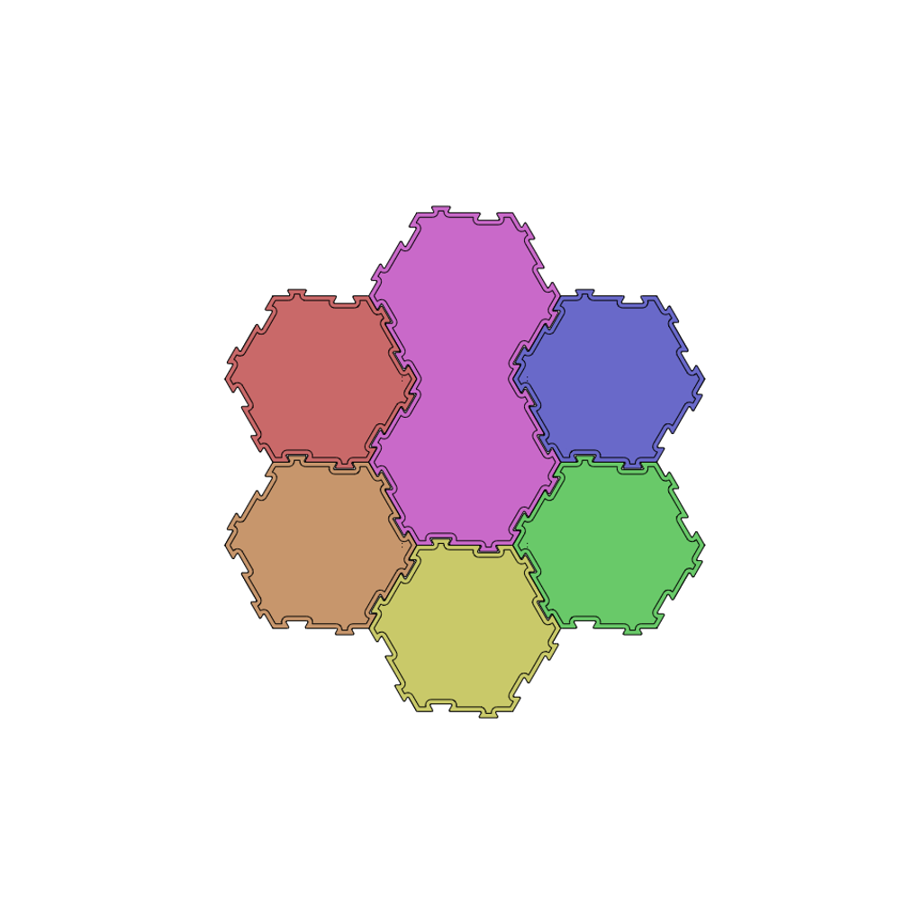 Miniatura 5 do modelo 3D Interlocking Hex Terrain - Plain