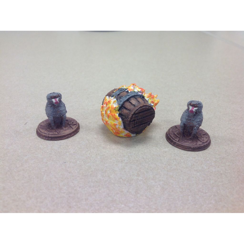Flaming Barrel - Miniature prop - DND