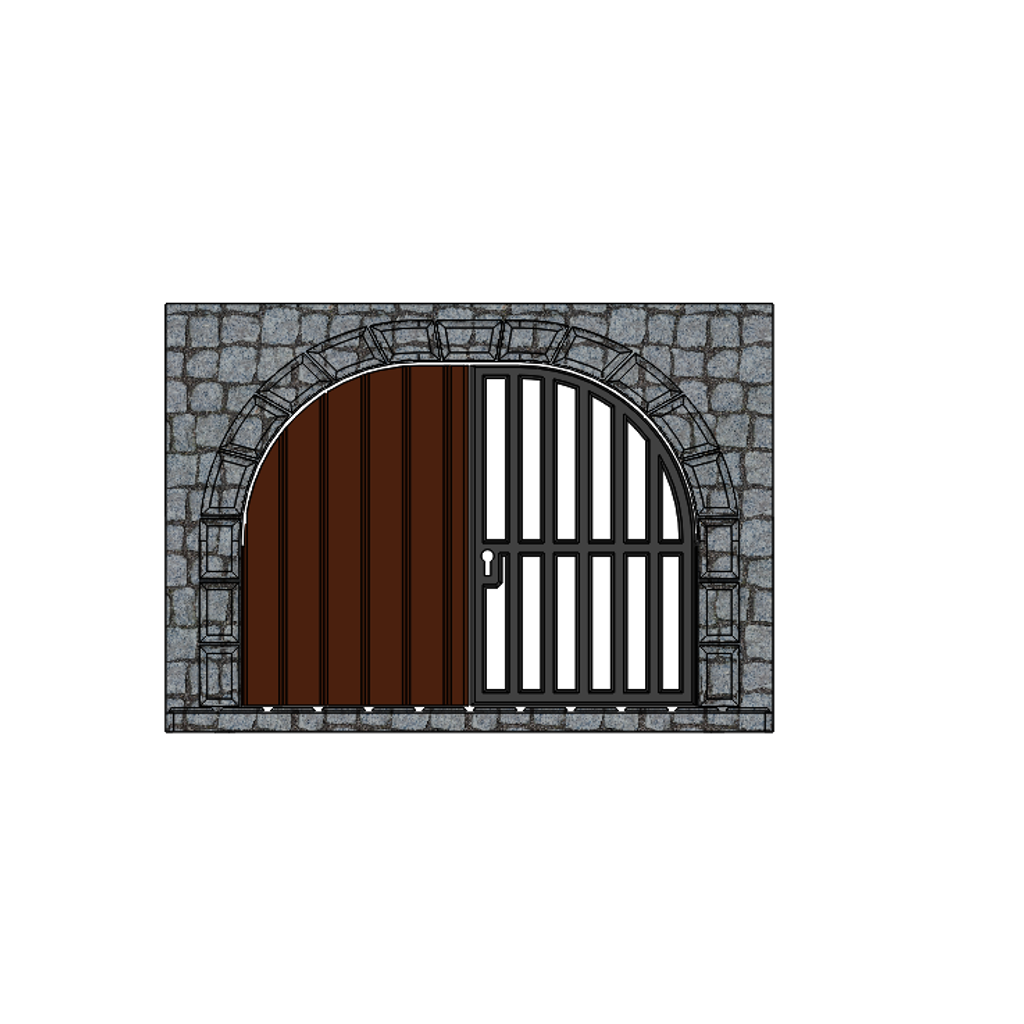 DungeonDoor - Double Door- Tabletop RPG - Miniature Terrain